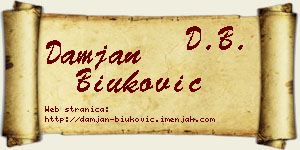 Damjan Biuković vizit kartica